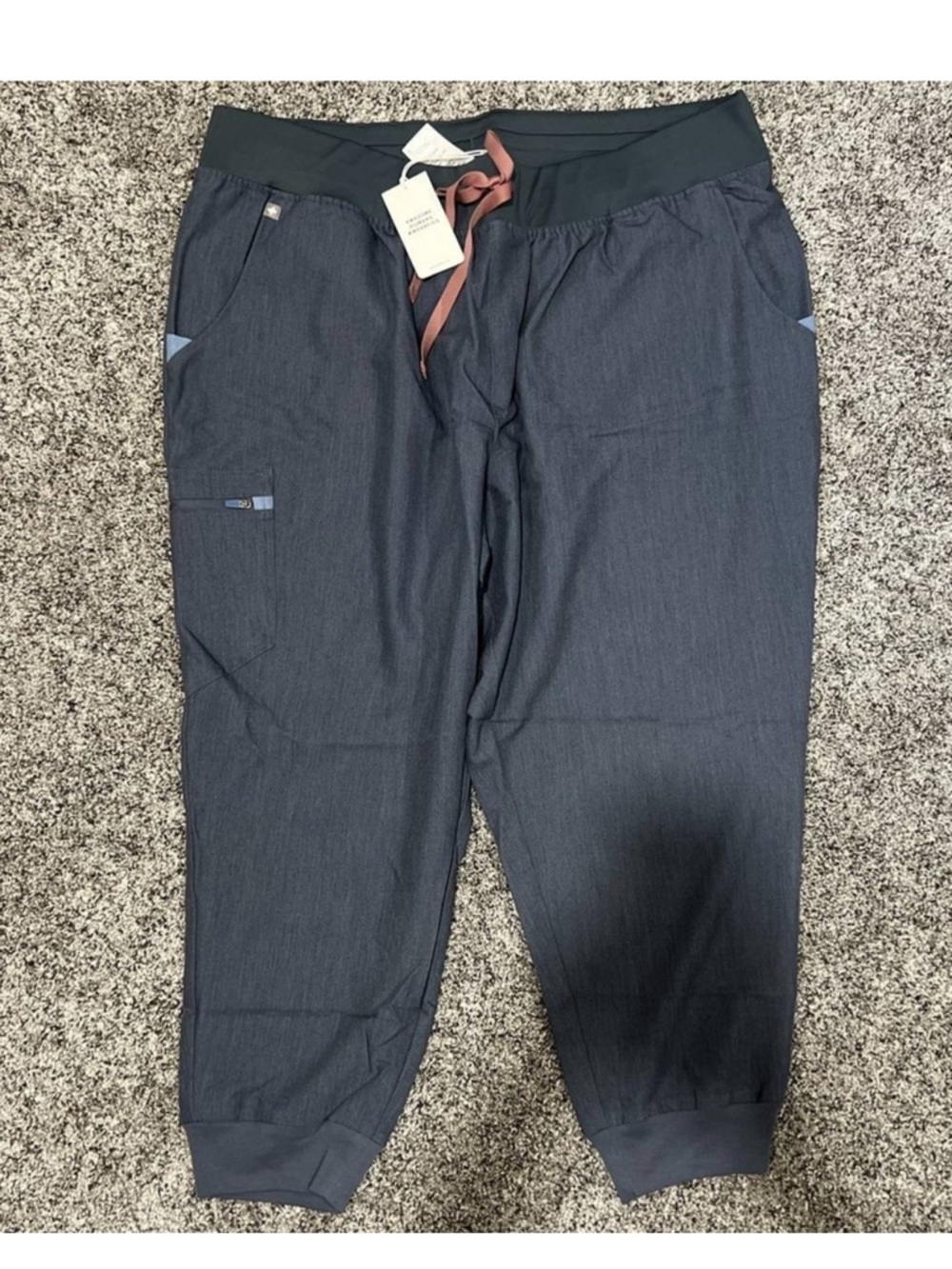 Figs Zamora Jogger Scrub Pants — Heather Denim 3XL